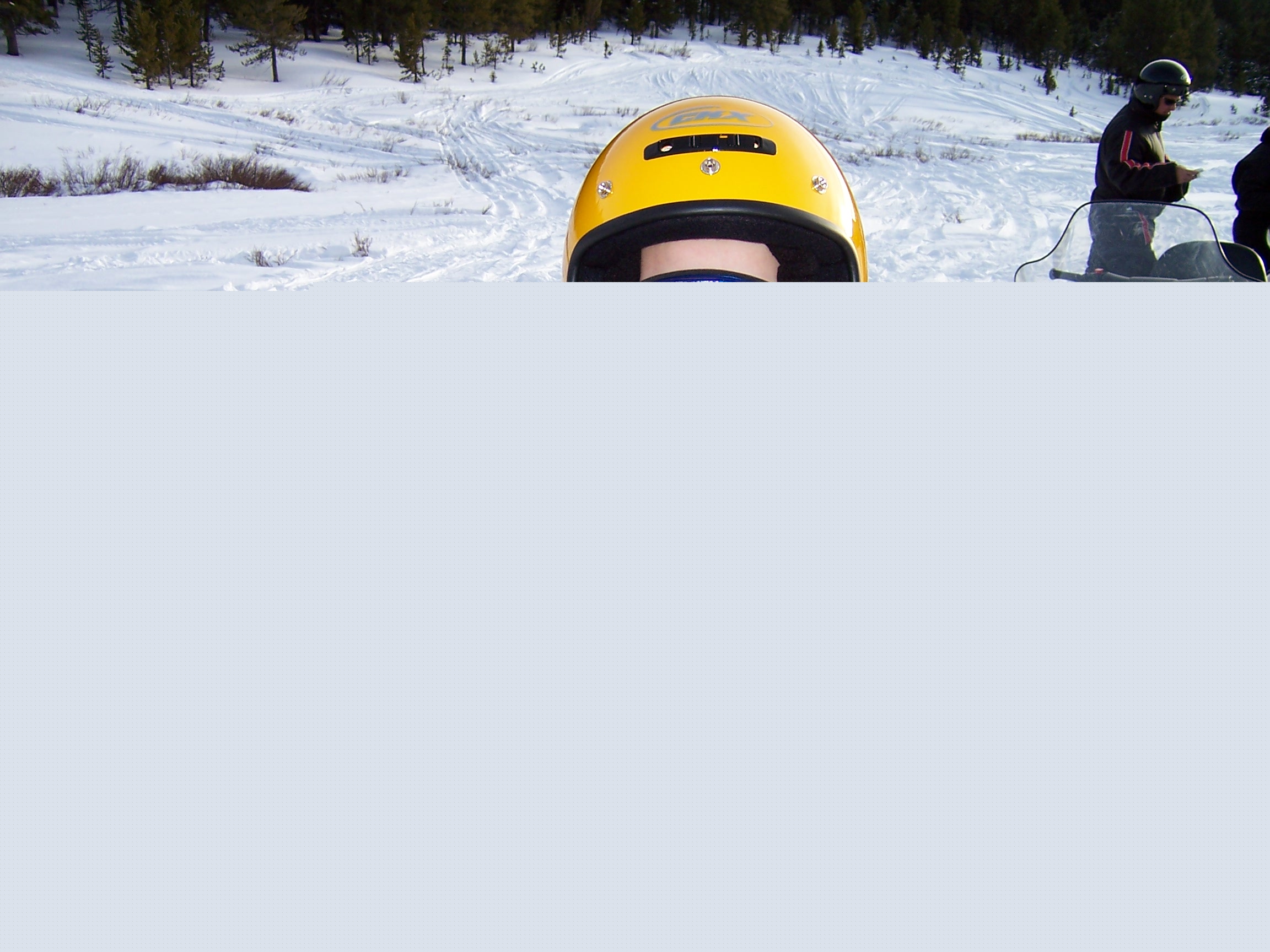 Jacob both rode and drove a snow mobile in Colorado