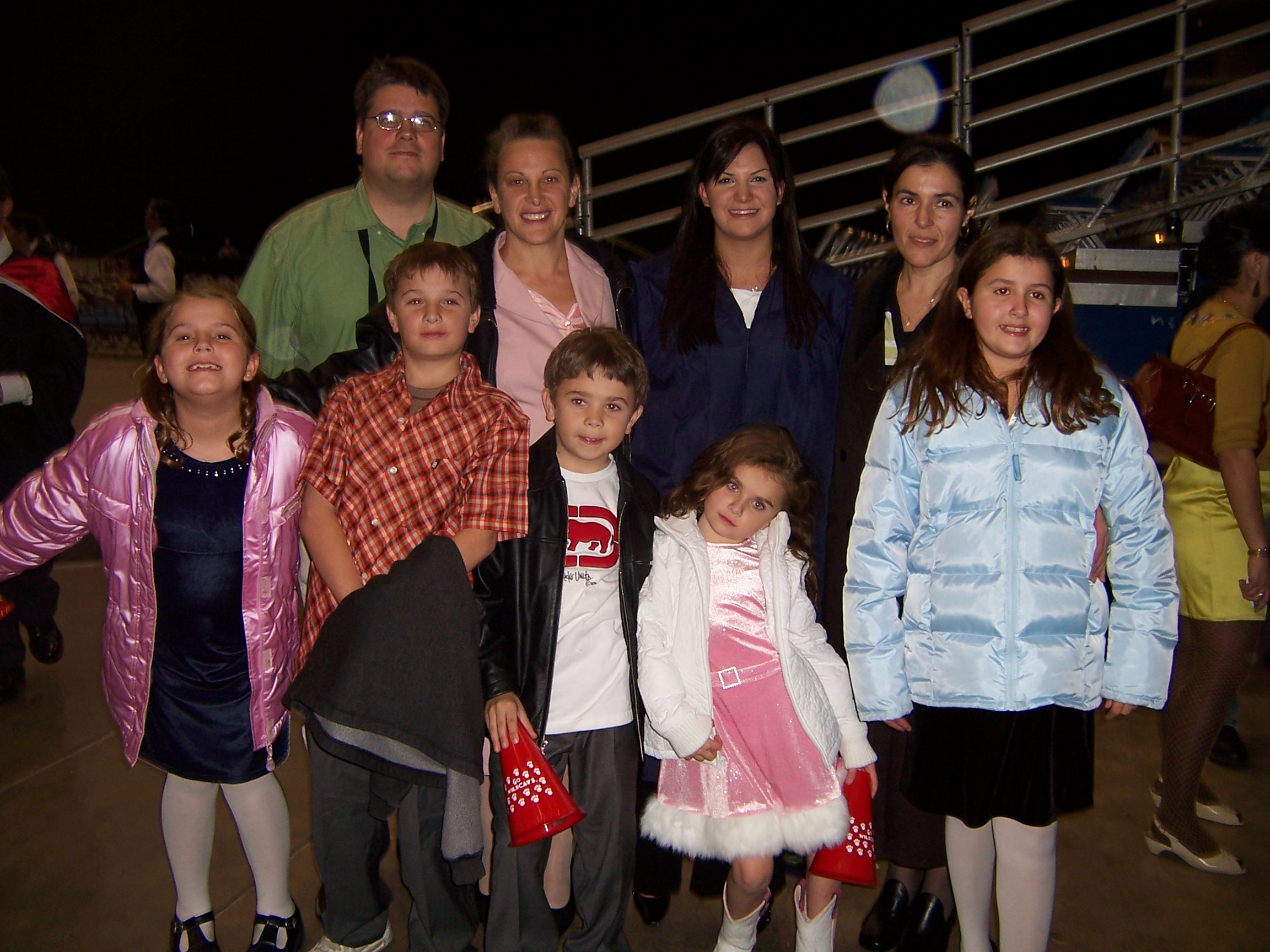 Front to back / left to right: Sara Van Newkirk, Jacob Wikman, David Wikman, Rachel Wikman, Anna Van Newkirk, (back) Thomas, Claudia, Jessica Sardas, and Klea Van Newkirk