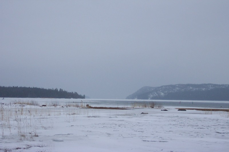 B�ckfj�rden (Creek Bay) in Winter. This is where my dads (Stig) summer cabin is located
