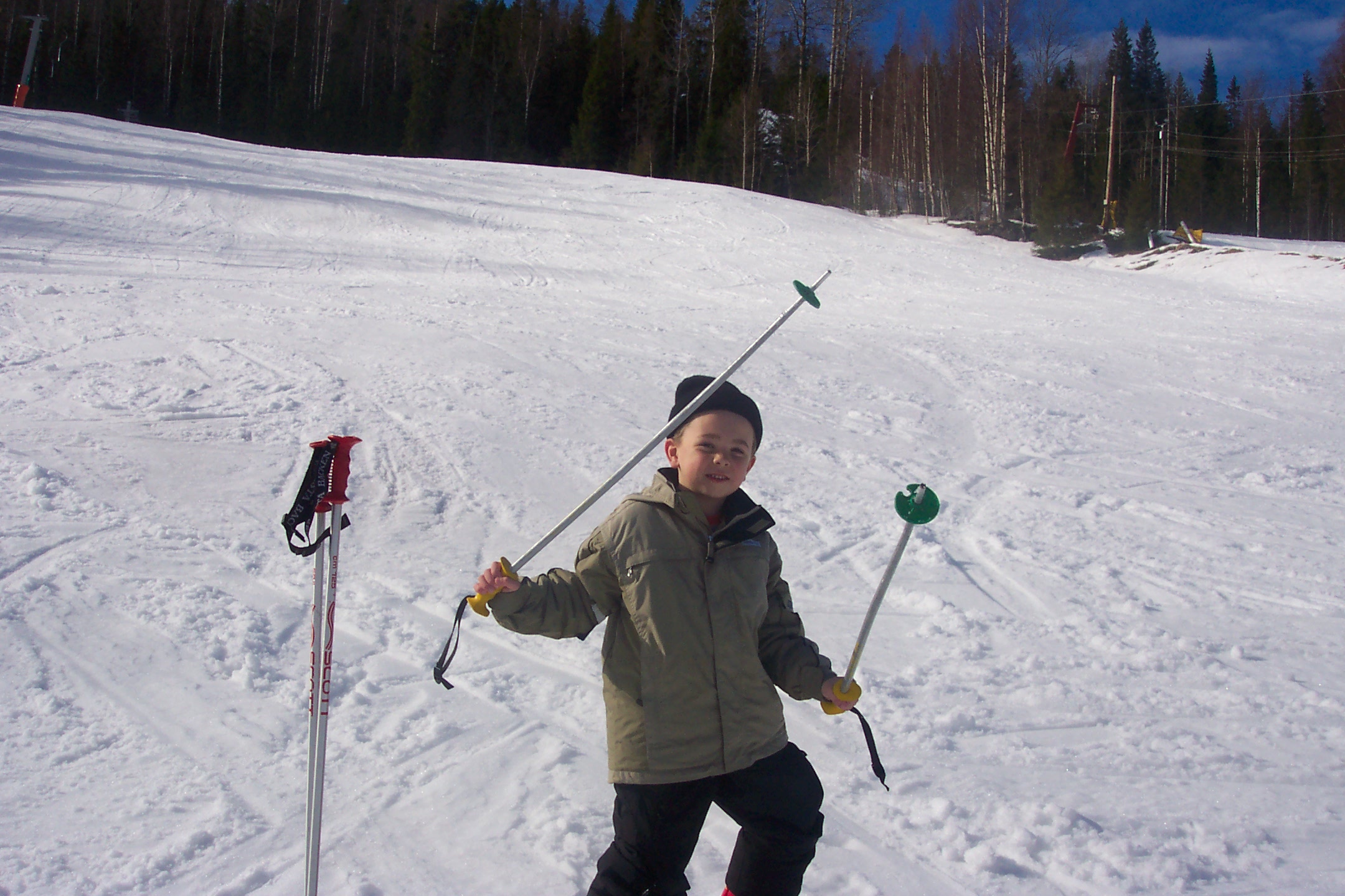 David is skiing in Bj�sta backen