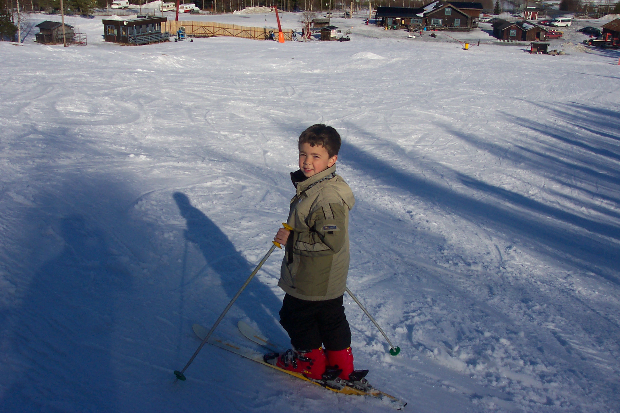 David is skiing in Bj�sta backen